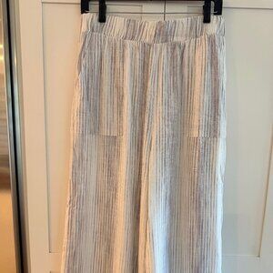 Splendid wide-leg, striped linen pants - size M